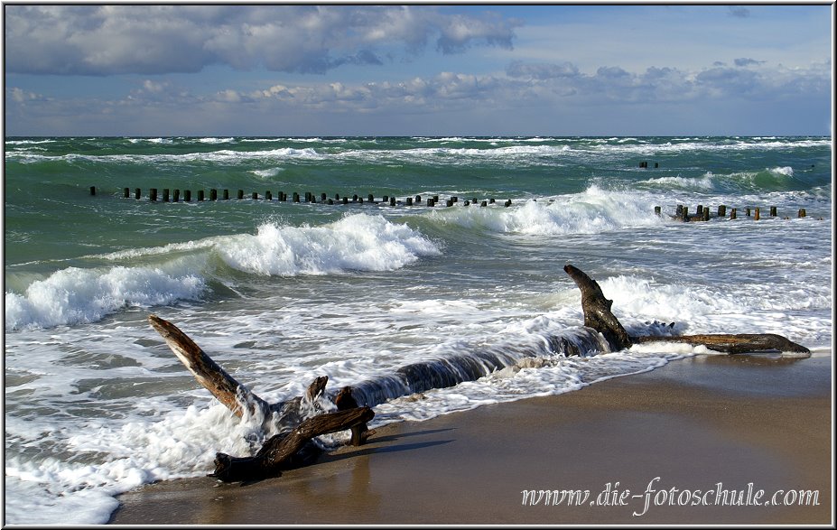 Der Weststrand an der Ostseekste von Prerow