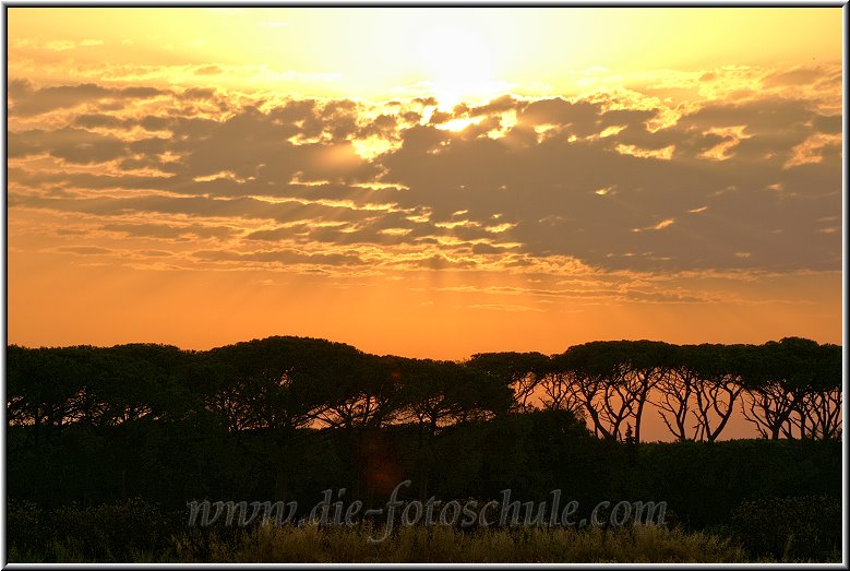 Abends in Marina di Cecina am Naturschutzgebiet