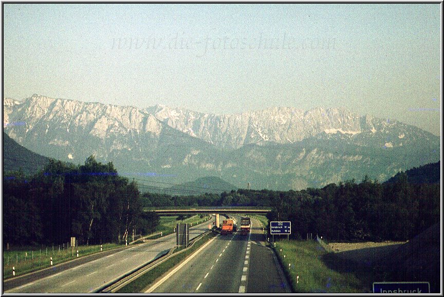 Inntalautobahn.jpg - Autobahn bei Innsbruck, während meiner geliebten Urlaubsreisen nach Italien 1977