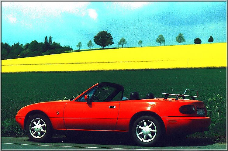 MX5 im Jahre 1996 auf Diafilm fotografiert