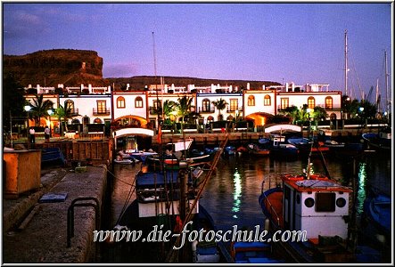 Nachts in Puerto de Mogan auf Gran Canaria