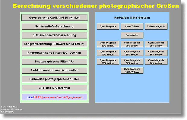 Berechnungstool PHOTOGRAPHIE_V_1_0_2003