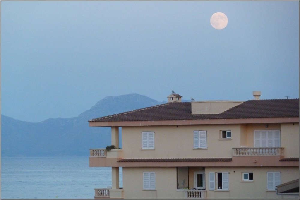 Can_Picafort_2014_011.jpg - Was die Sonne kann, das kann der Mond in Can Picafort erst recht.