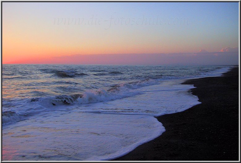 Blaue Stunde am Strand