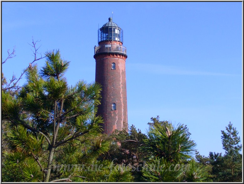 Darss_Weststrand_Ostsee87_Die_Fotoschule.jpg - Der Leuchtturm am Darßer Ort, mitten im Darßer Wald am oberen Ende des Weststrandes