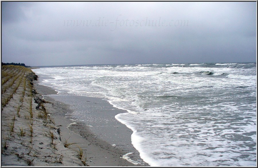 Prerow_Ostsee22_Die_Fotoschule.jpg - Hochwasser am Strand von Prerow